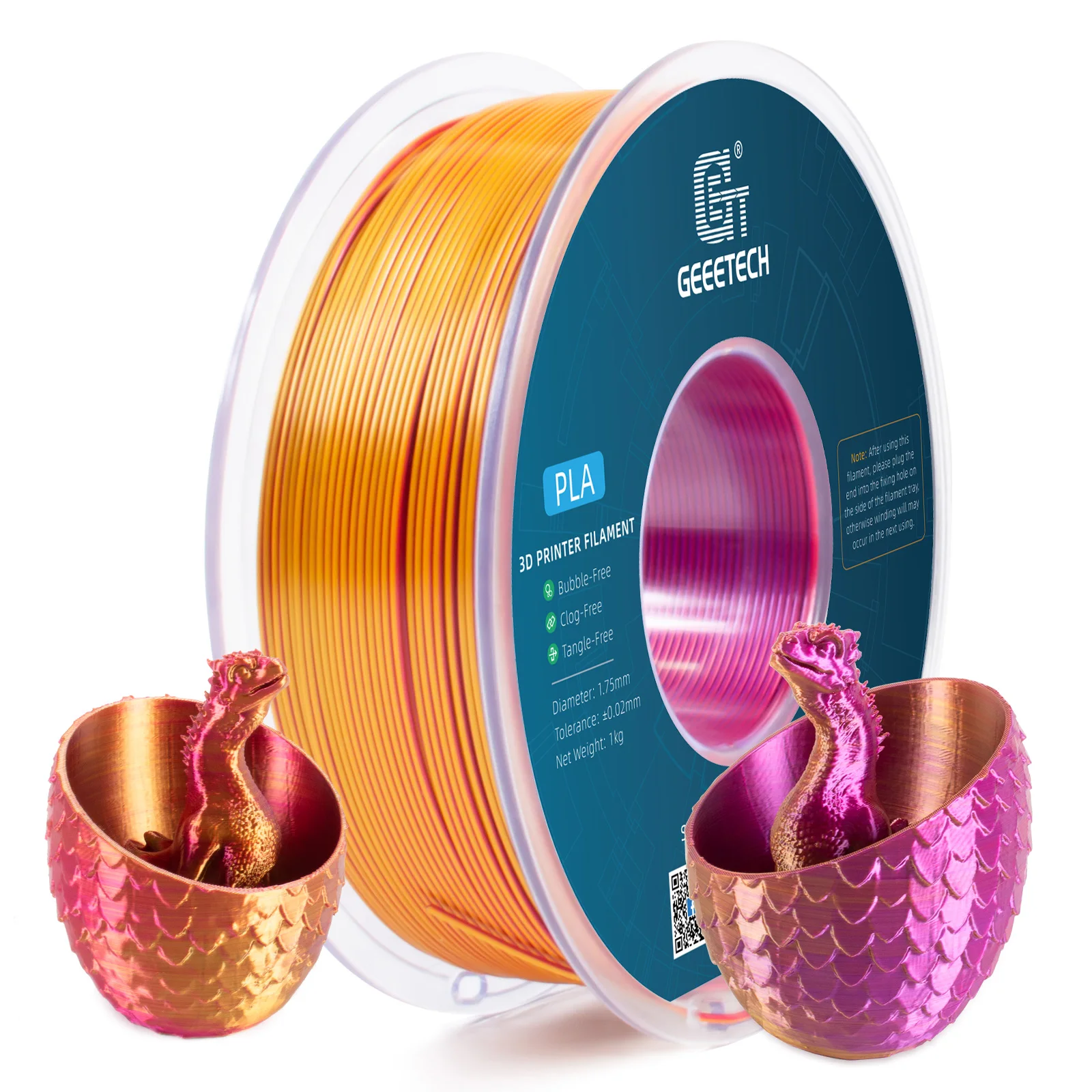 Filament GEEETECH PLA Trójkolorowy Jedwabny (TRIPLE SILK)