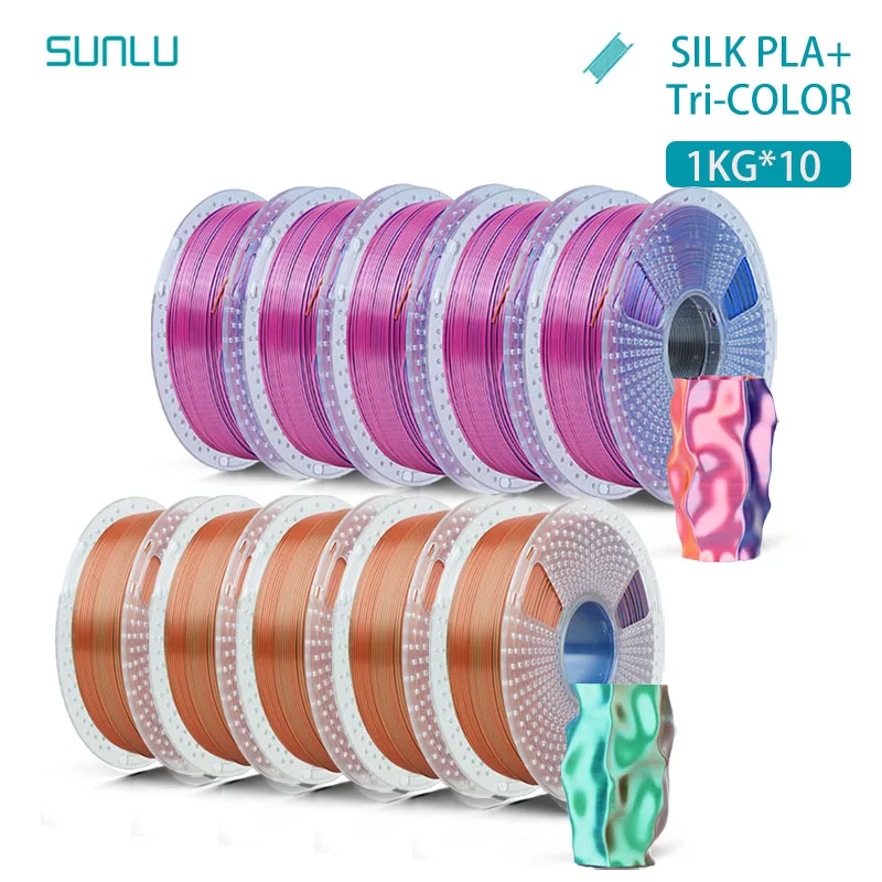 Filament SUNLU PLA Trójkolorowy Jedwabny (TRIPLE SILK)