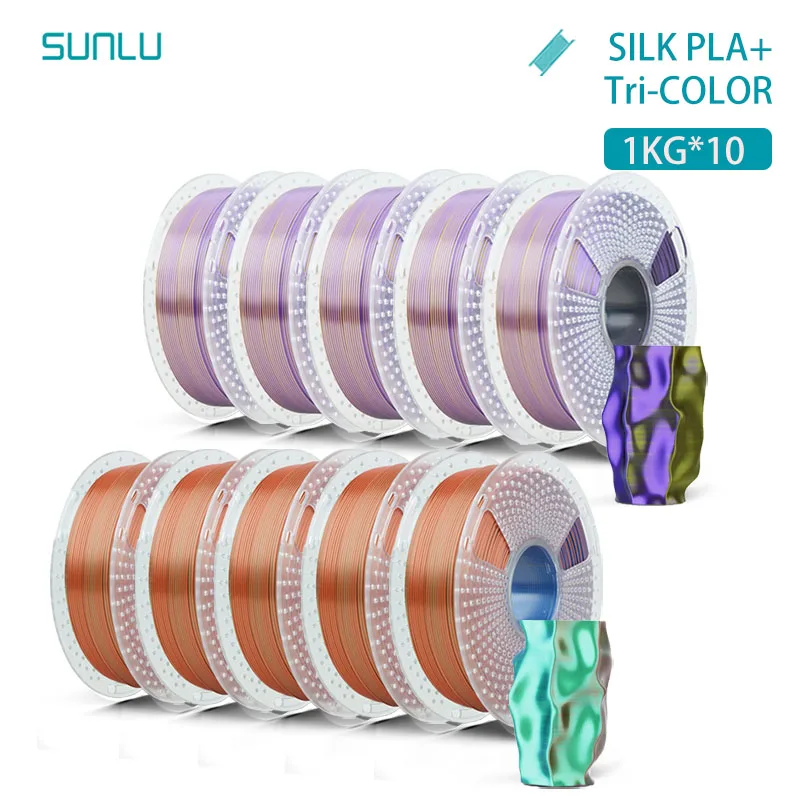 Filament SUNLU PLA Trójkolorowy Jedwabny (TRIPLE SILK)