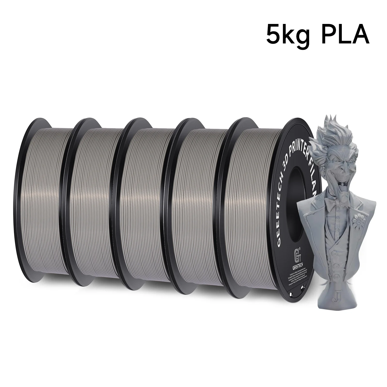 Filament GEEETECH PLA Szary (GRAY)