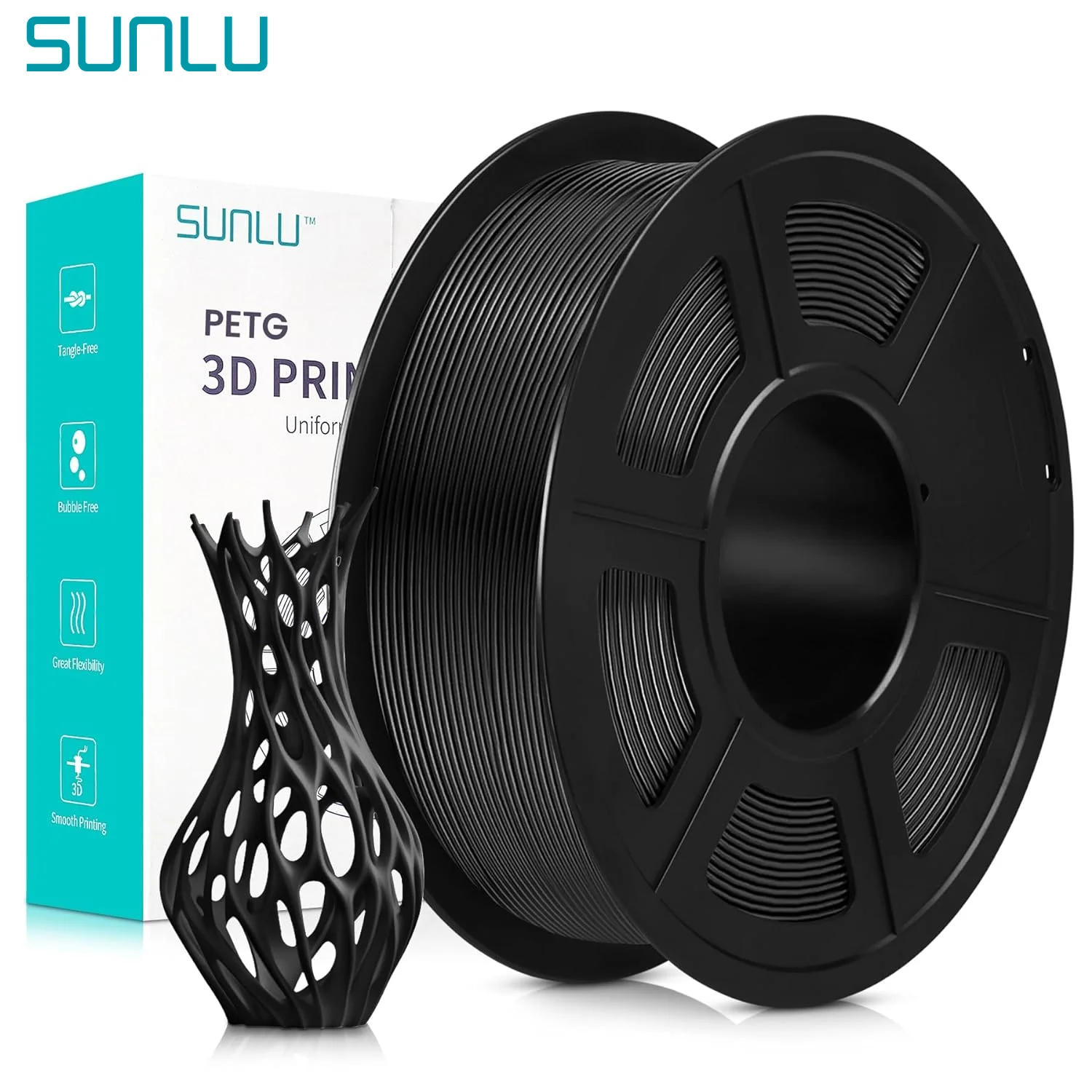 Filament SUNLU PETG Czarny (BLACK)