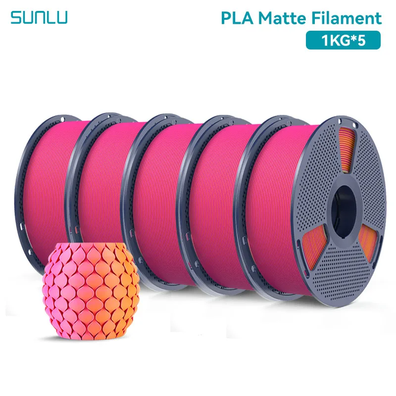 Filament SUNLU PLA Czerwony Dwukolorowy Matowy (RED DUAL MATTE)