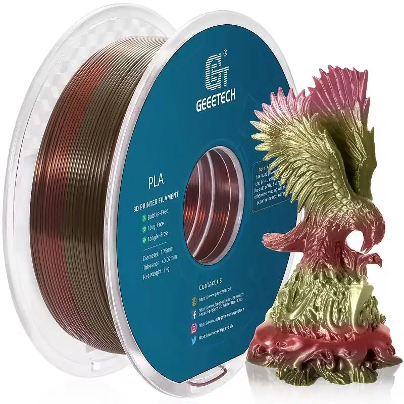 Filament GEEETECH PLA  Tęczowy Jedwabny (RAINBOW SILK)