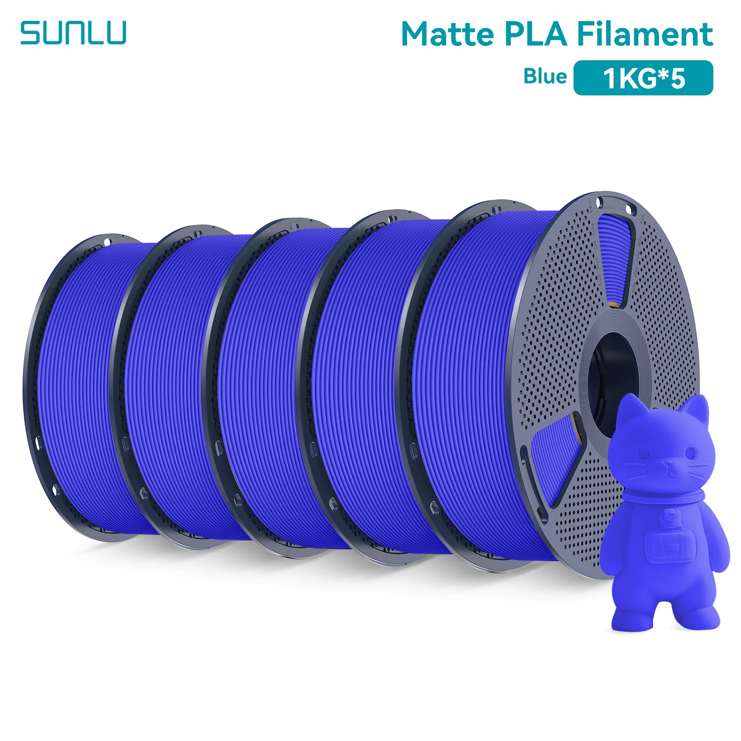 Filament SUNLU PLA Niebieski Matowy (BLUE MATTE)