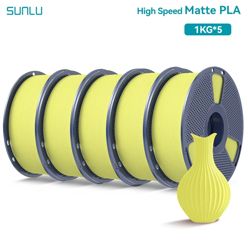 Filament SUNLU PLA High-Speed Żółty Matowy (YELLOW MATTE)