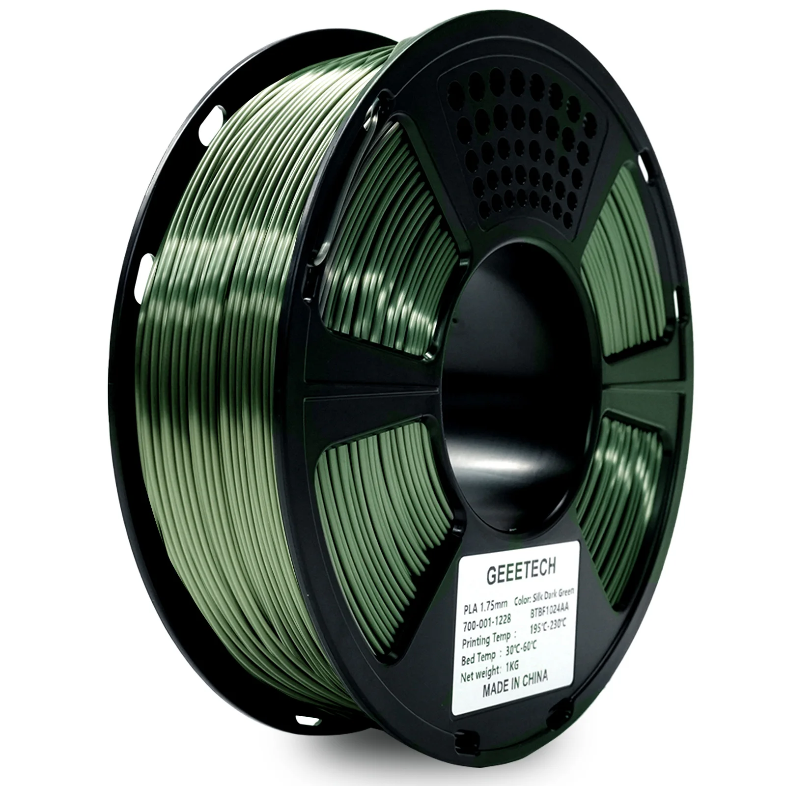 Filament GEEETECH PLA Zielony Jedwabny (GREEN SILK)