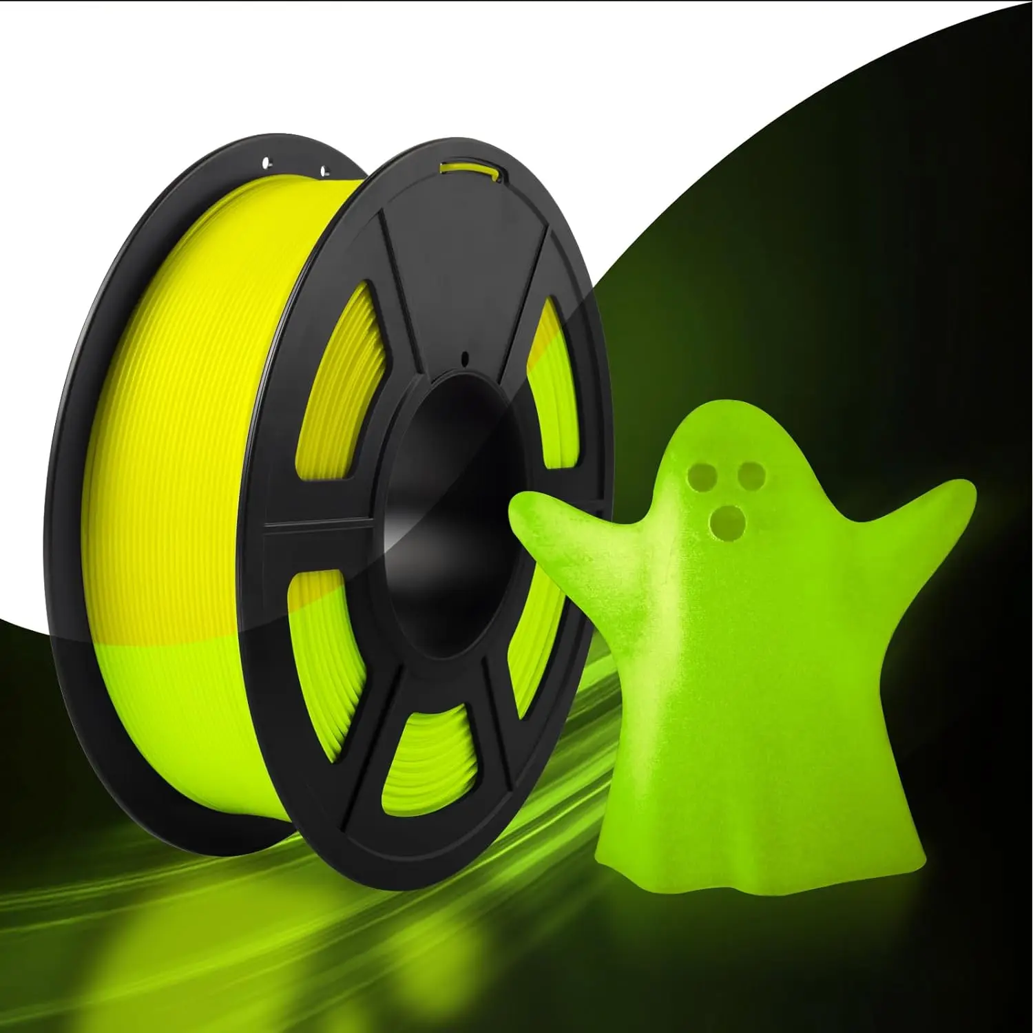 Filament SUNLU PLA Żółty Świecący w ciemności (YELLOW GLOW)