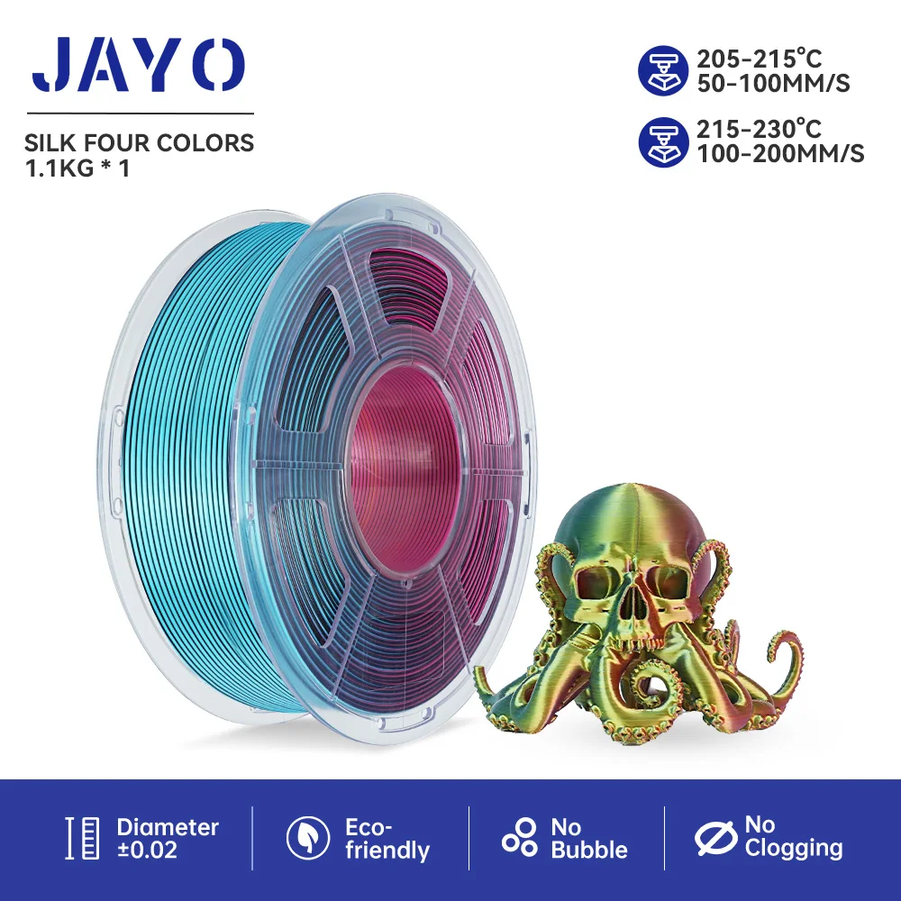 Filament JAYO PLA Plus Czarny FOUR Jedwabny (BLACK FOUR SILK)