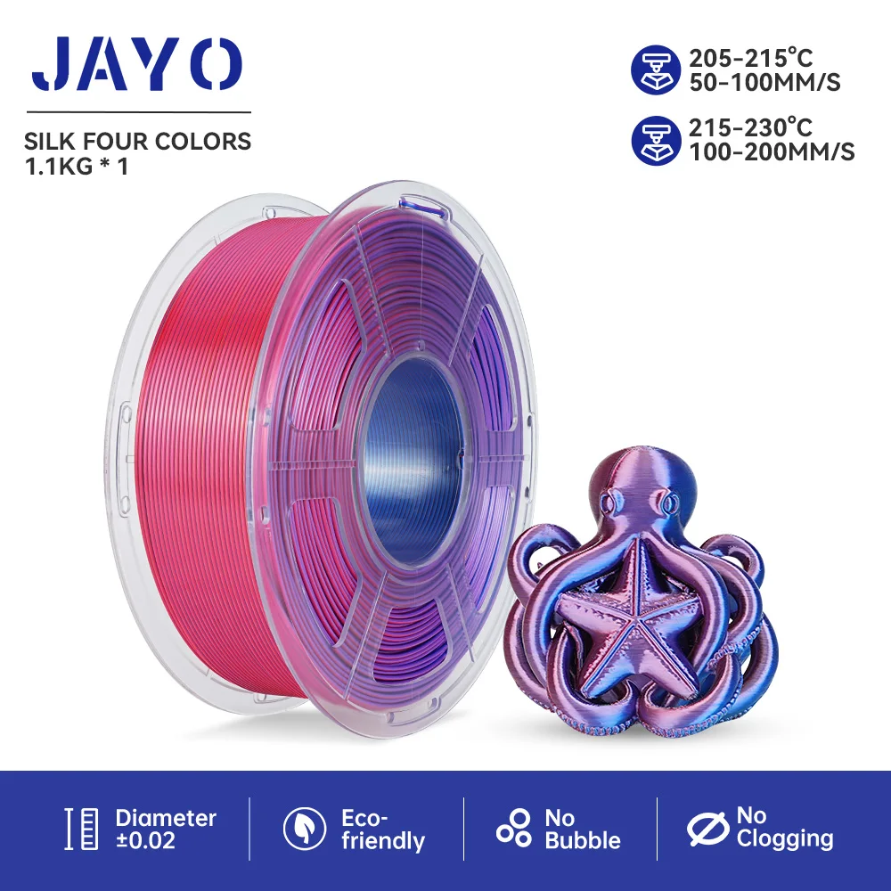 Filament JAYO PLA Plus Niebieski FOUR Jedwabny (BLUE FOUR SILK)