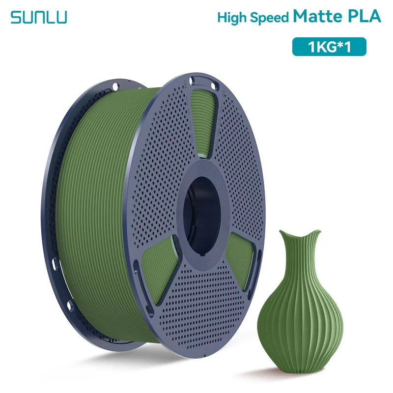 Filament SUNLU PLA High-Speed Zielony Matowy (GREEN MATTE)
