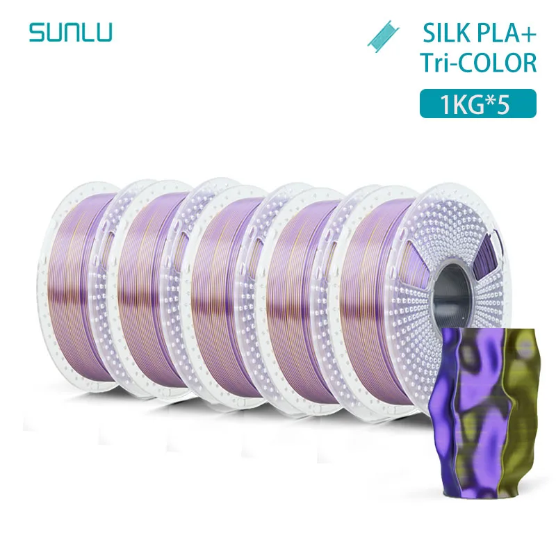 Filament SUNLU PLA Trójkolorowy Jedwabny (TRIPLE SILK)