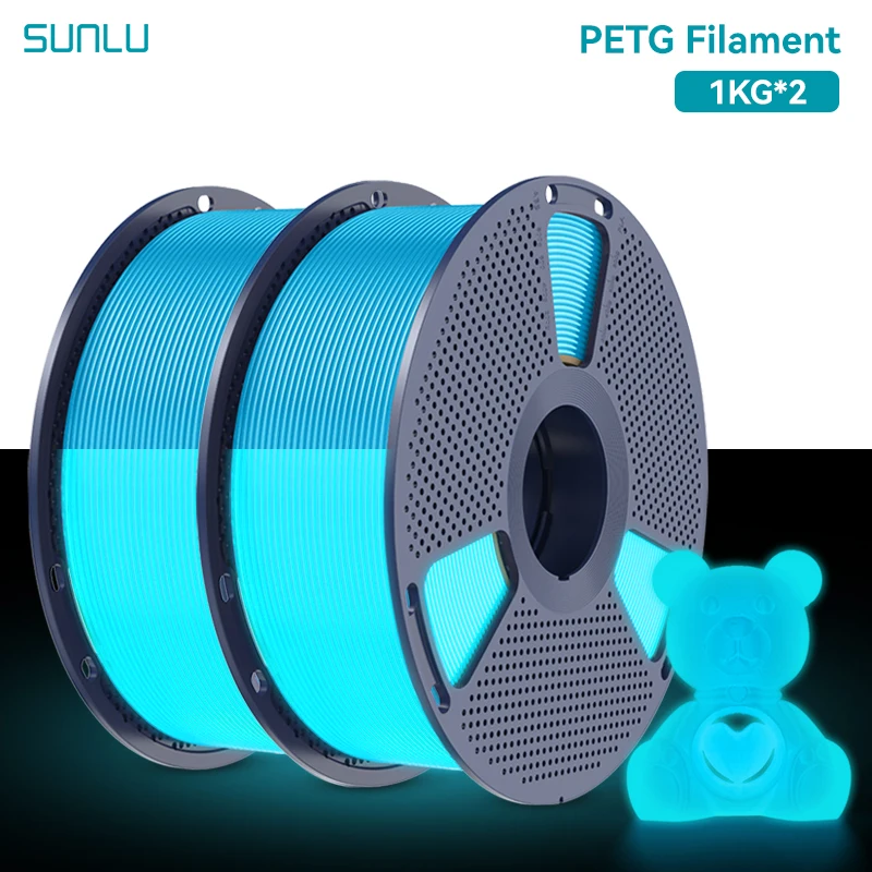 Filament SUNLU PETG Niebieski Świecący w ciemności (BLUE GLOW)