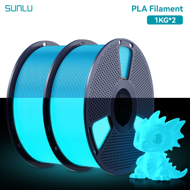 Filament SUNLU PLA Niebieski Świecący w ciemności (BLUE GLOW)
