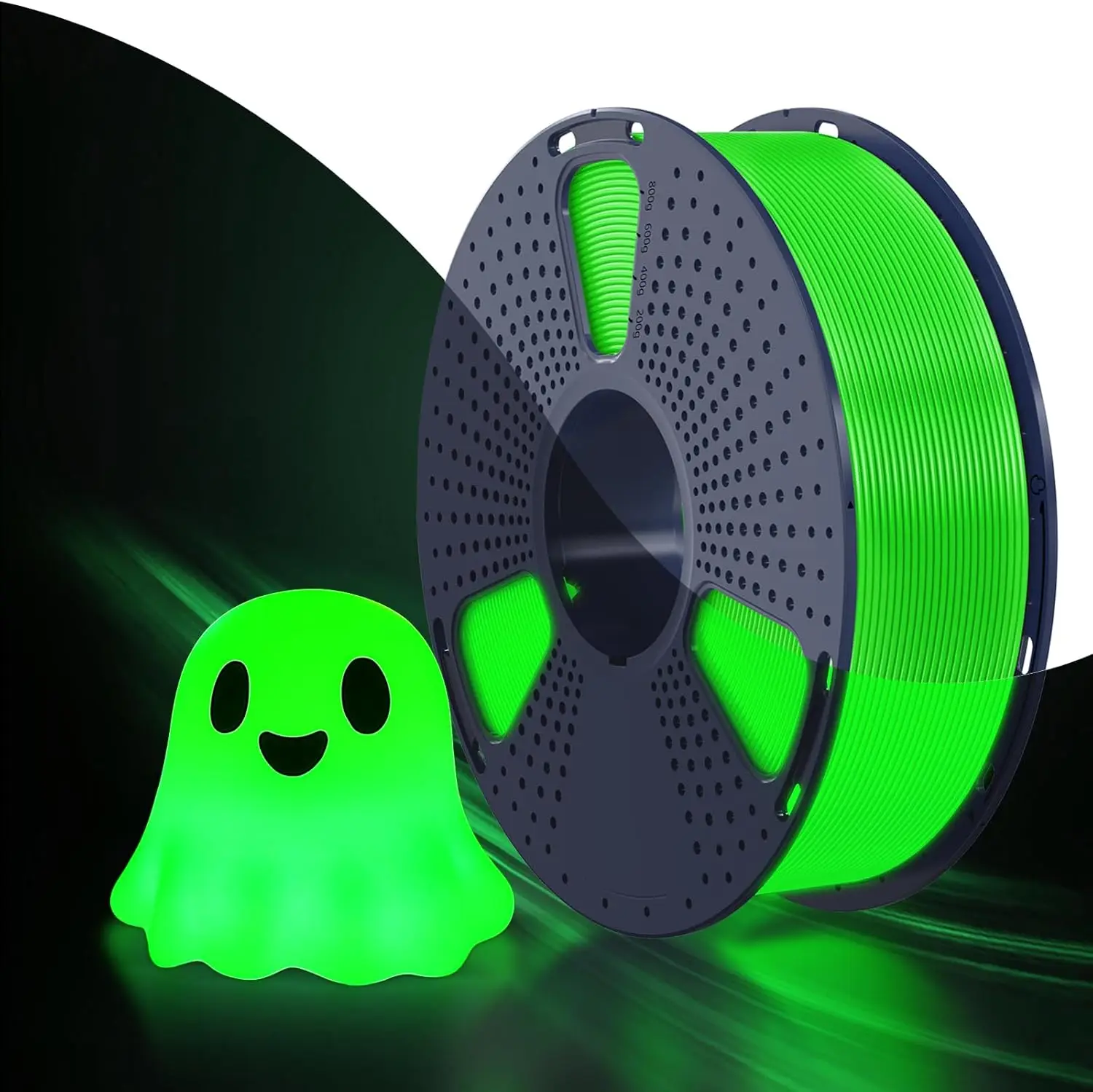 Filament SUNLU PETG Zielony Świecący w ciemności (GREEN GLOW)