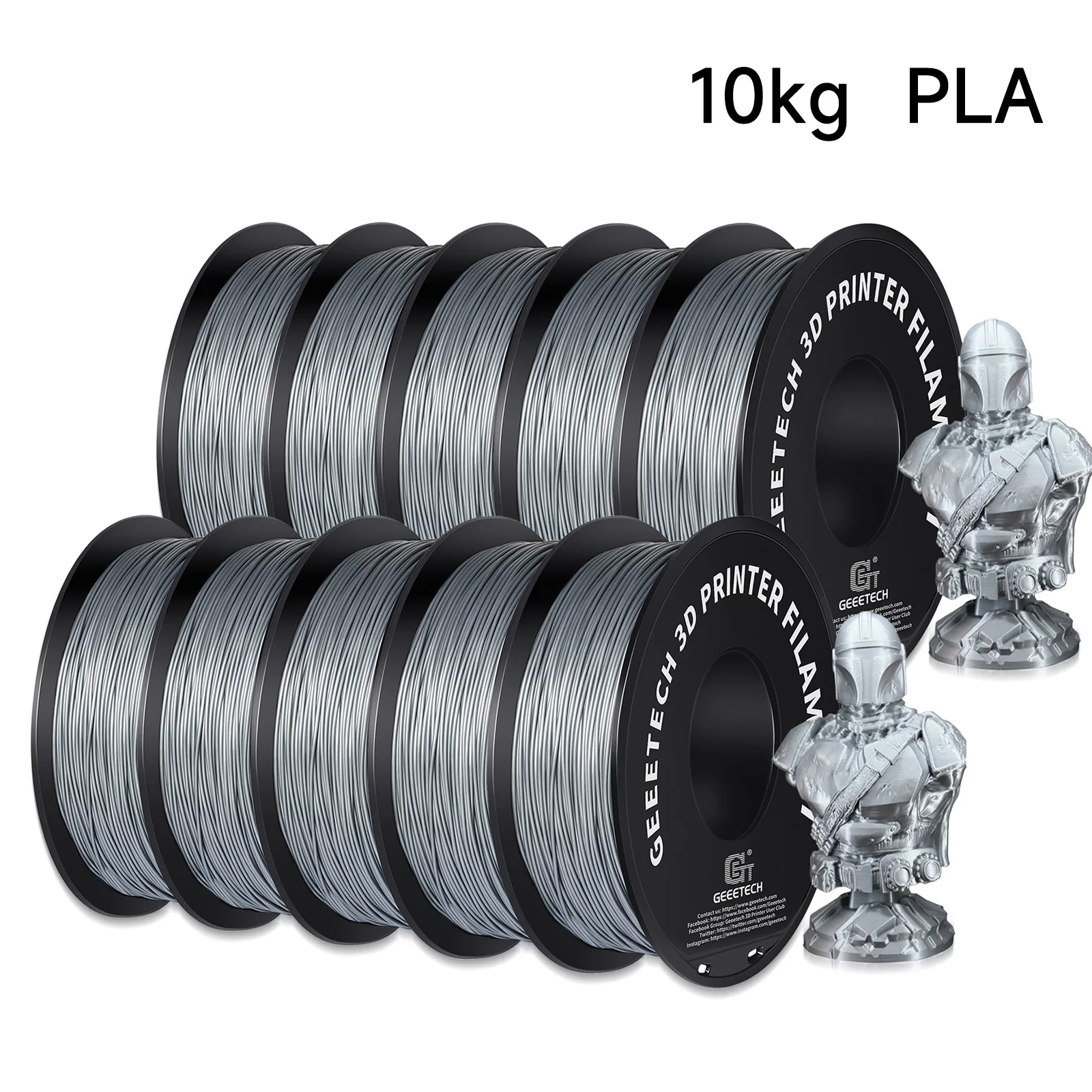 Filament GEEETECH PLA Srebrny (SILVER)