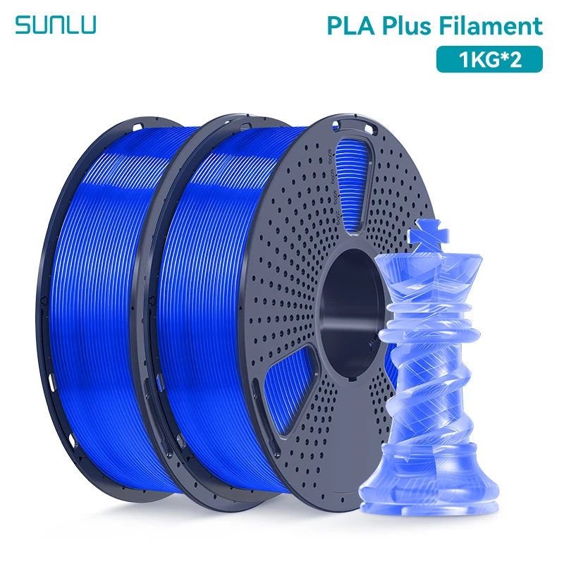 Filament SUNLU PLA Plus Niebieski Przezroczysty (BLUE TRANSPARENT)