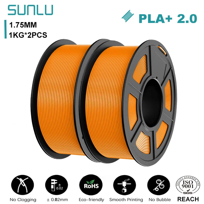 Filament SUNLU PLA Plus Pomarańczowy (ORANGE)