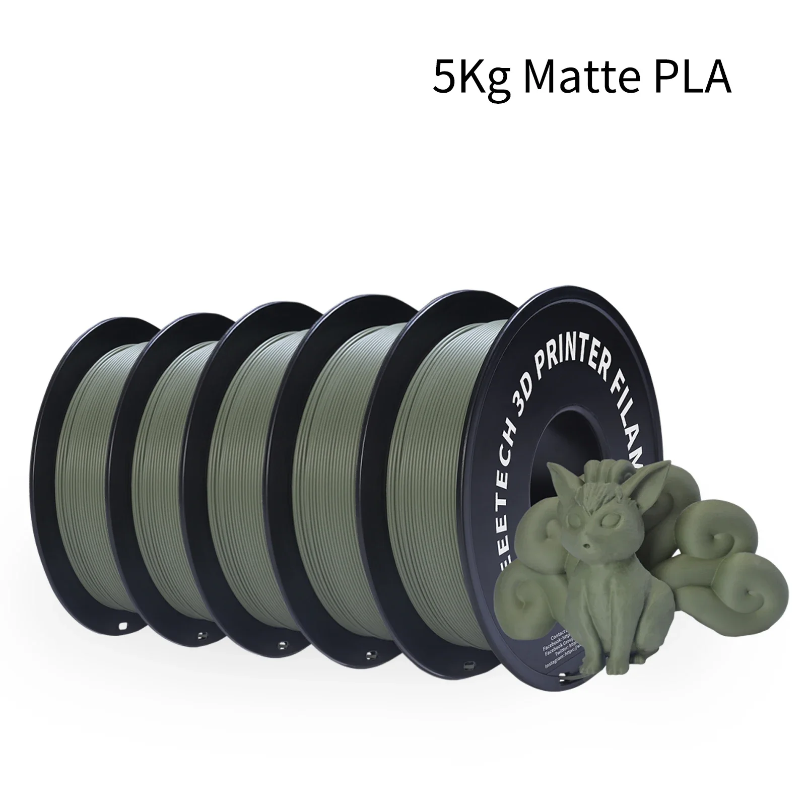 Filament GEEETECH PLA Zielony Matowy (GREEN MATTE)