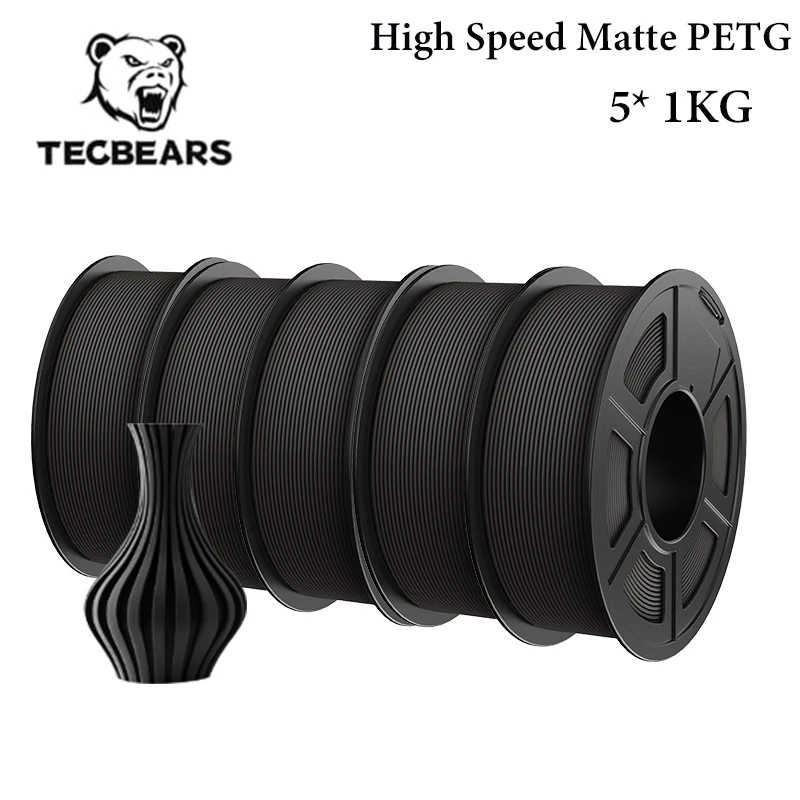 Filament TECBEARS PETG High-Speed Czarny Jedwabny (BLACK SILK)