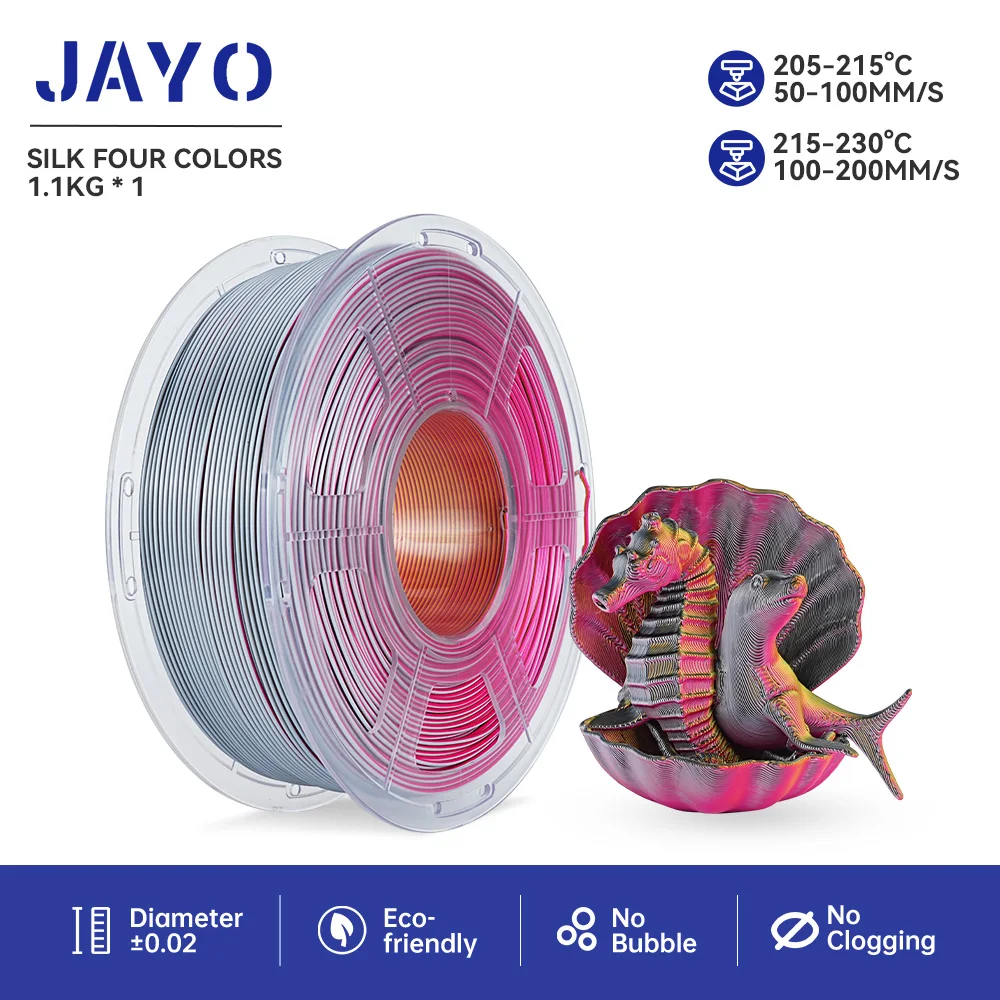 Filament JAYO PLA Plus Czarny FOUR Jedwabny (BLACK FOUR SILK)