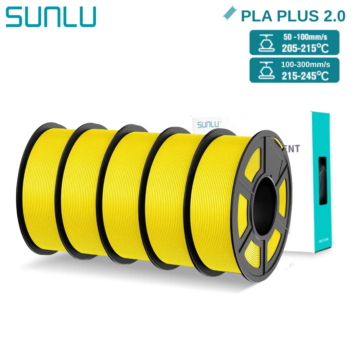 Filament SUNLU PLA Plus Żółty (YELLOW)