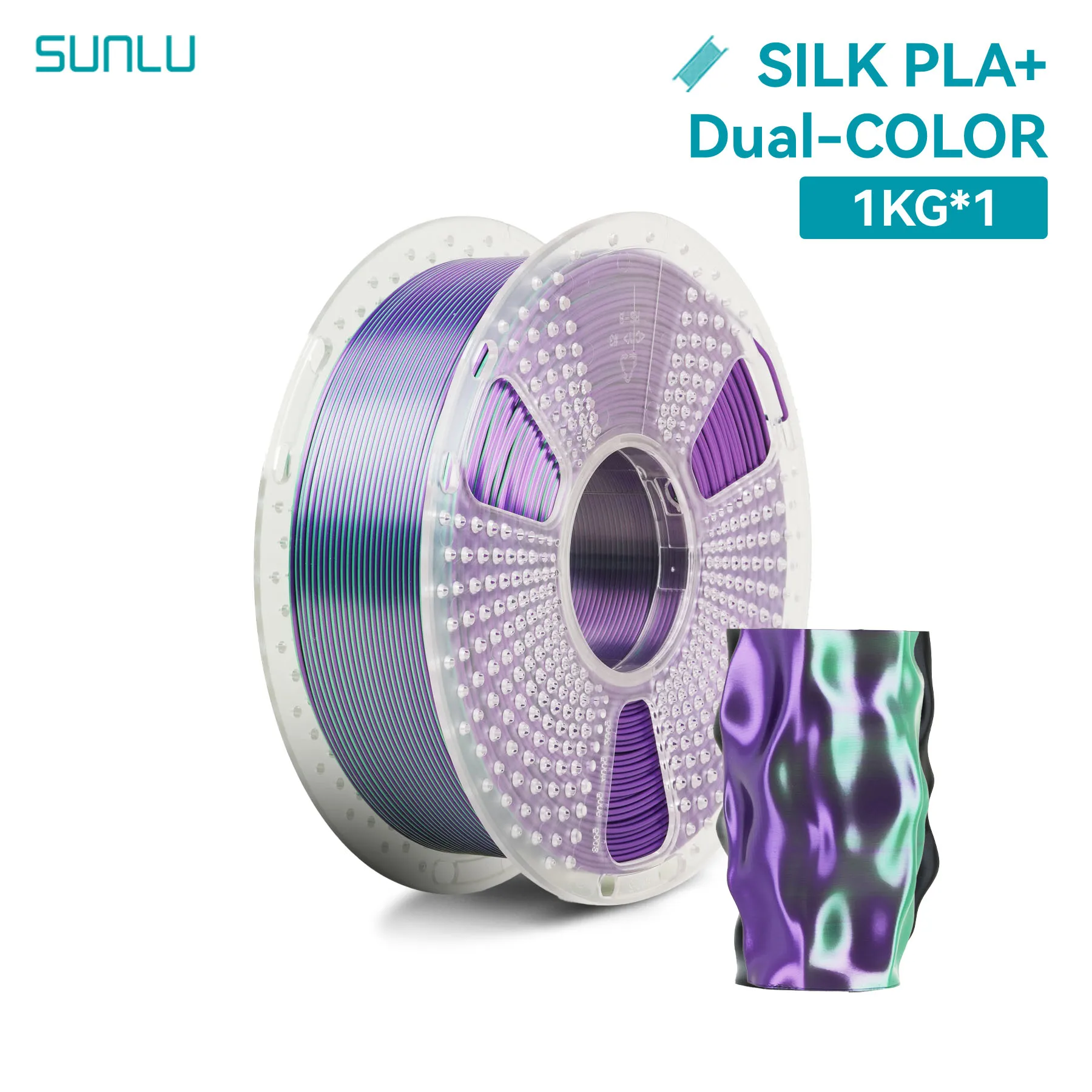 Filament SUNLU PLA Fioletowy Dwukolorowy Jedwabny (PURPLE DUAL SILK)