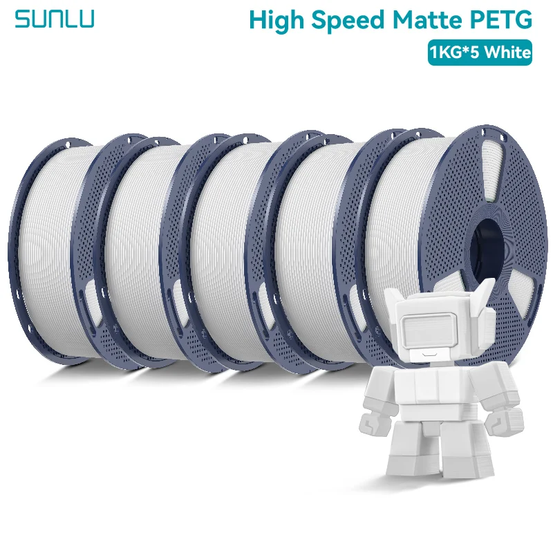 Filament SUNLU PETG High-Speed Biały Matowy (WHITE MATTE)