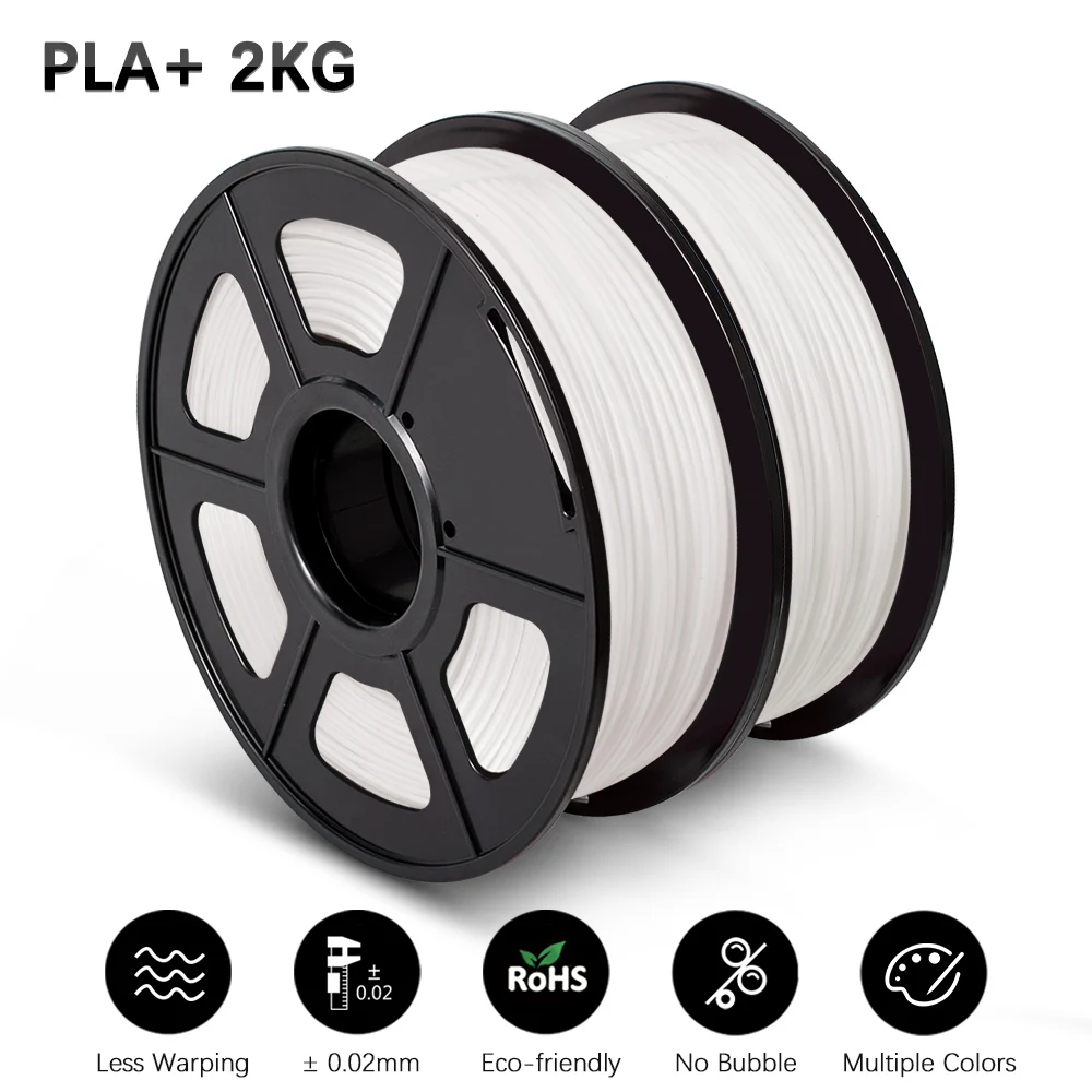 Filament SUNLU PLA Plus Biały (WHITE)