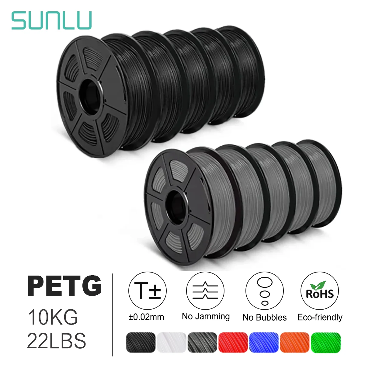 Filament SUNLU PETG Czarny (BLACK)