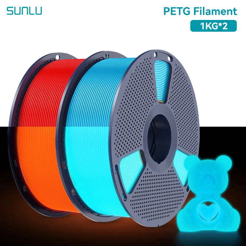 Filament SUNLU PETG Niebieski Świecący w ciemności (BLUE GLOW)