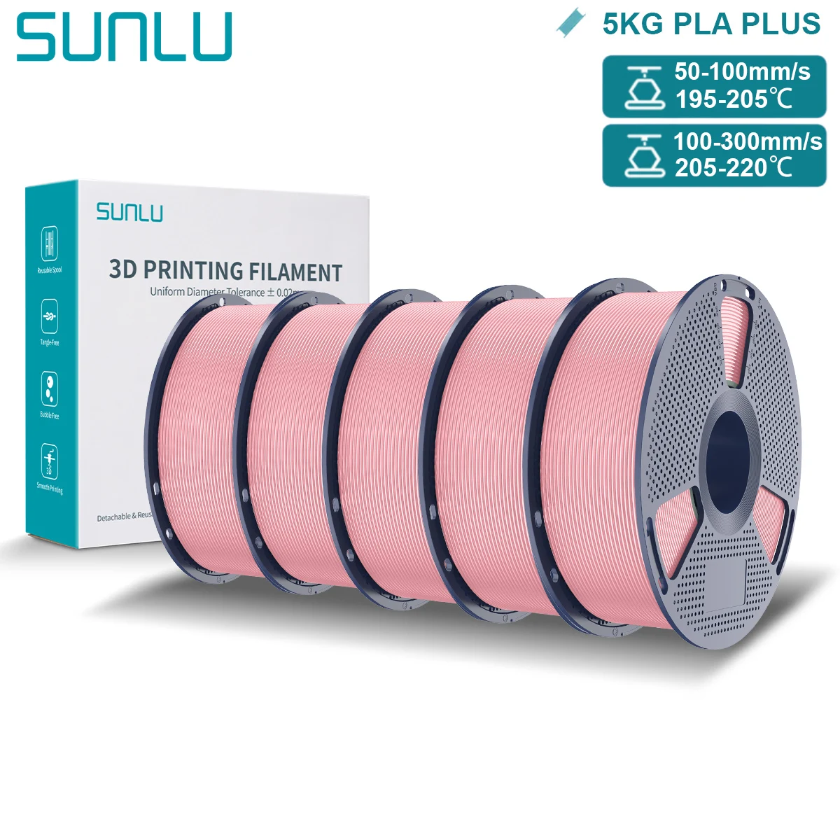 Filament SUNLU PLA Plus Różowy (PINK)