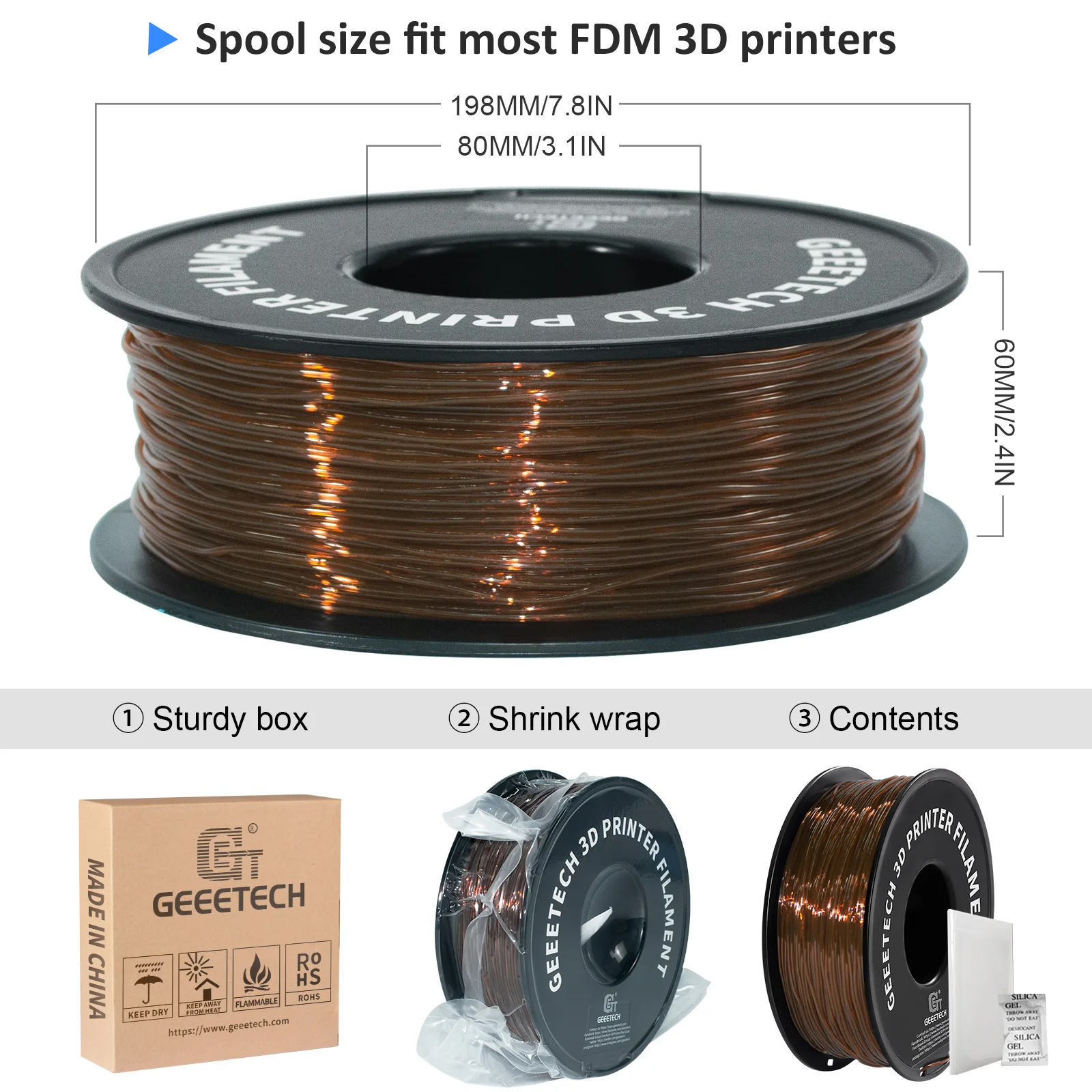 Filament GEEETECH TPU Naturalny Przezroczysty (NATURAL TRANSPARENT)