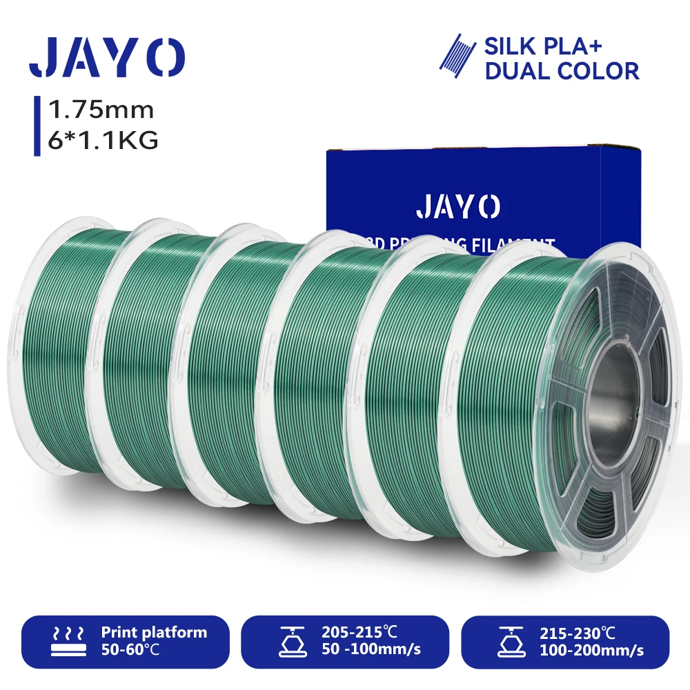 Filament JAYO PLA Czarny Dwukolorowy Jedwabny (BLACK DUAL SILK)