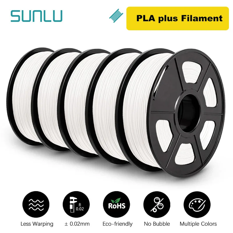 Filament SUNLU PLA Plus Biały (WHITE)