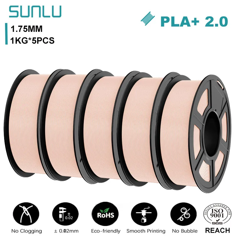 Filament SUNLU PLA Plus Brązowy (BROWN)