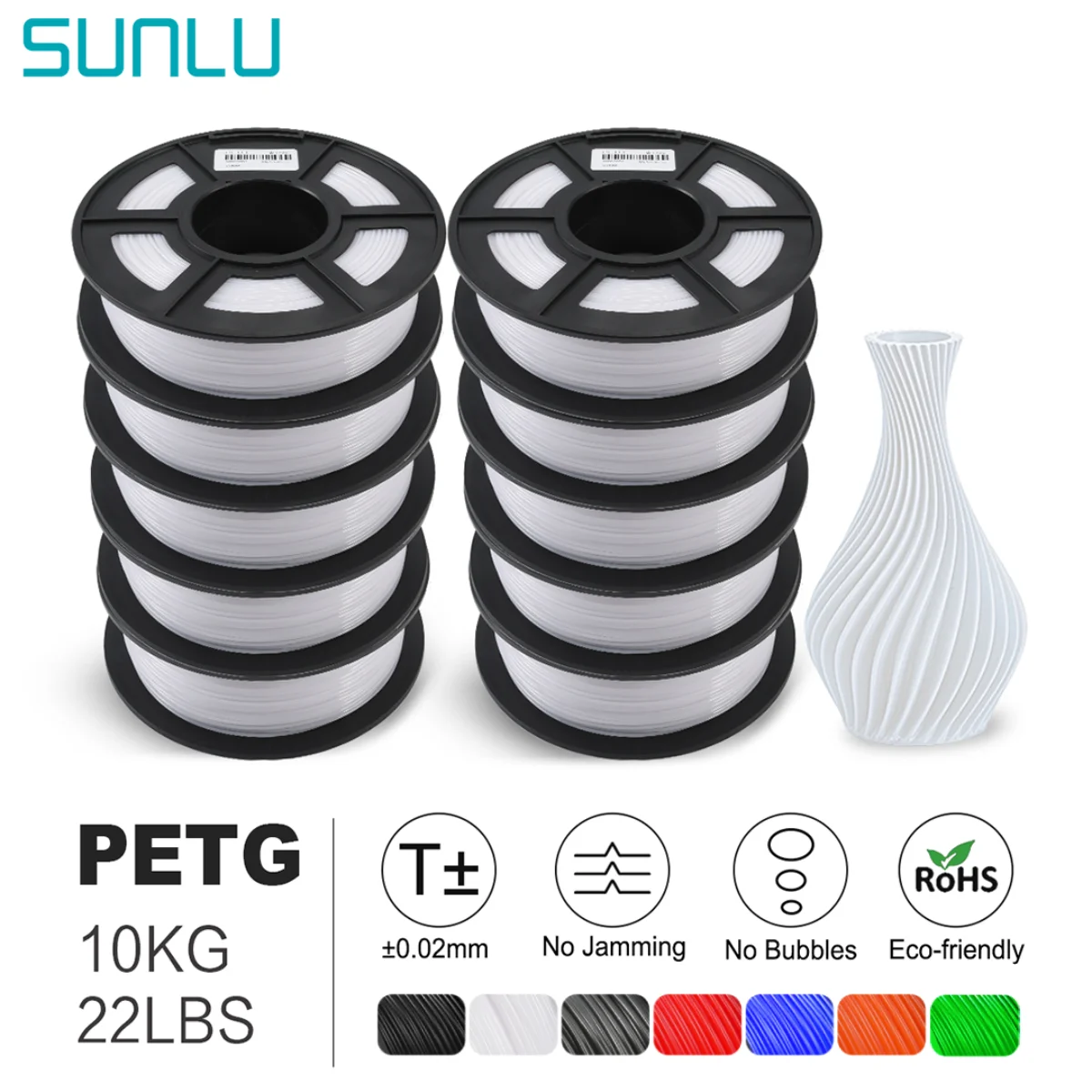 Filament SUNLU PETG Biały (WHITE)