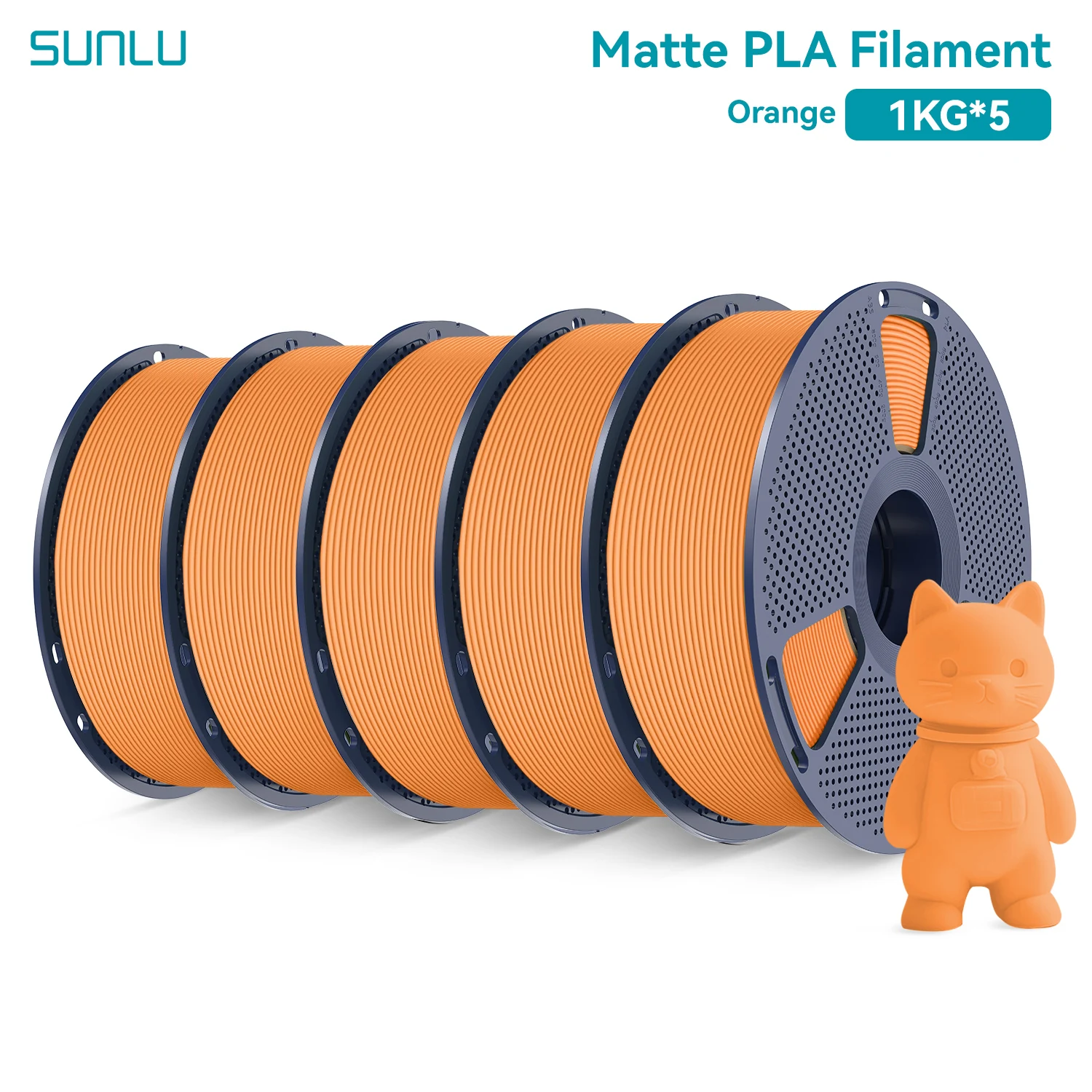 Filament SUNLU PLA Pomarańczowy Matowy (ORANGE MATTE)