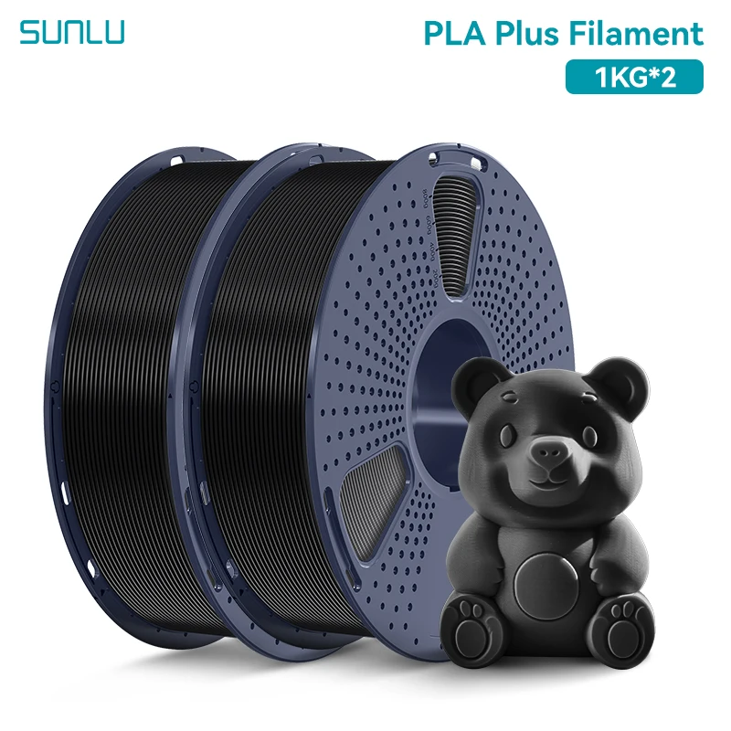 Filament SUNLU PLA Plus Czarny (BLACK)