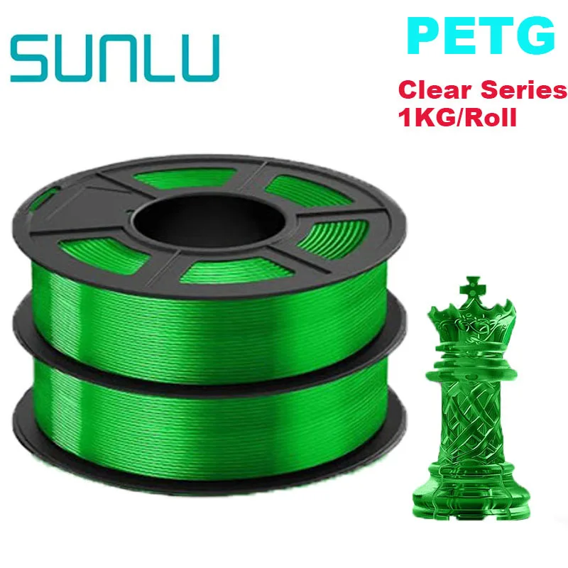 Filament SUNLU PETG Zielony Przezroczysty (GREEN TRANSPARENT)