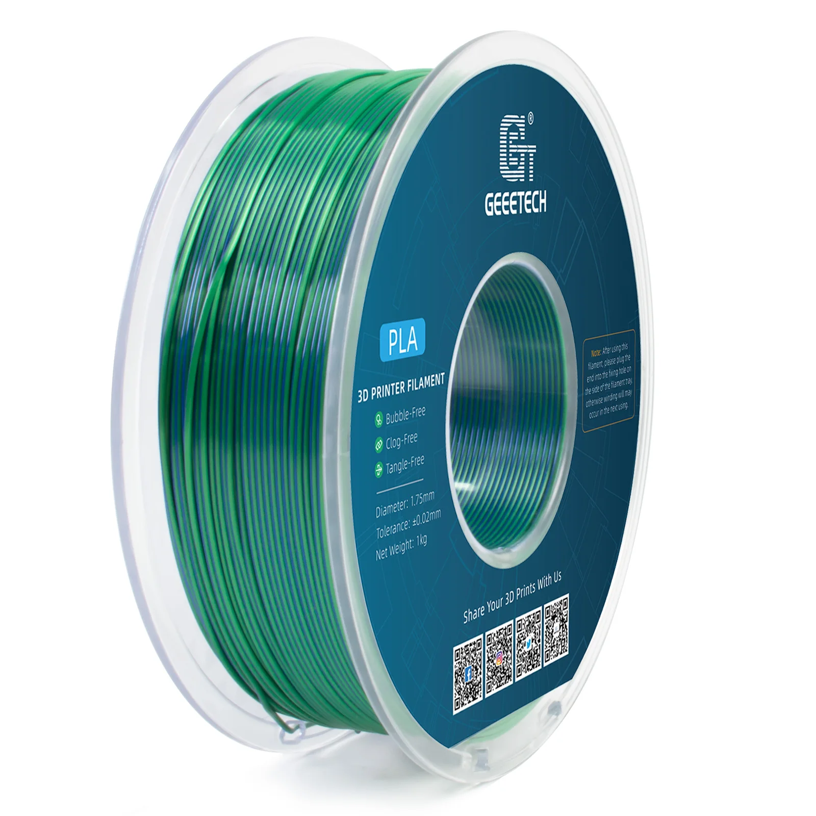Filament GEEETECH PLA  Dwukolorowy Jedwabny (DUAL SILK)