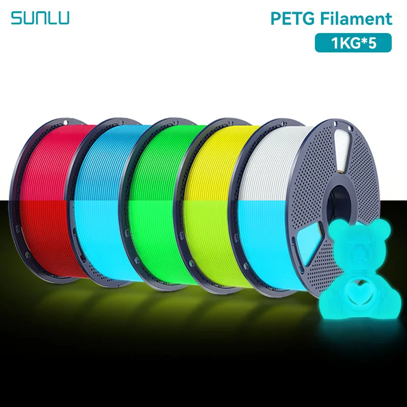 Filament SUNLU PETG Niebieski Świecący w ciemności (BLUE GLOW)