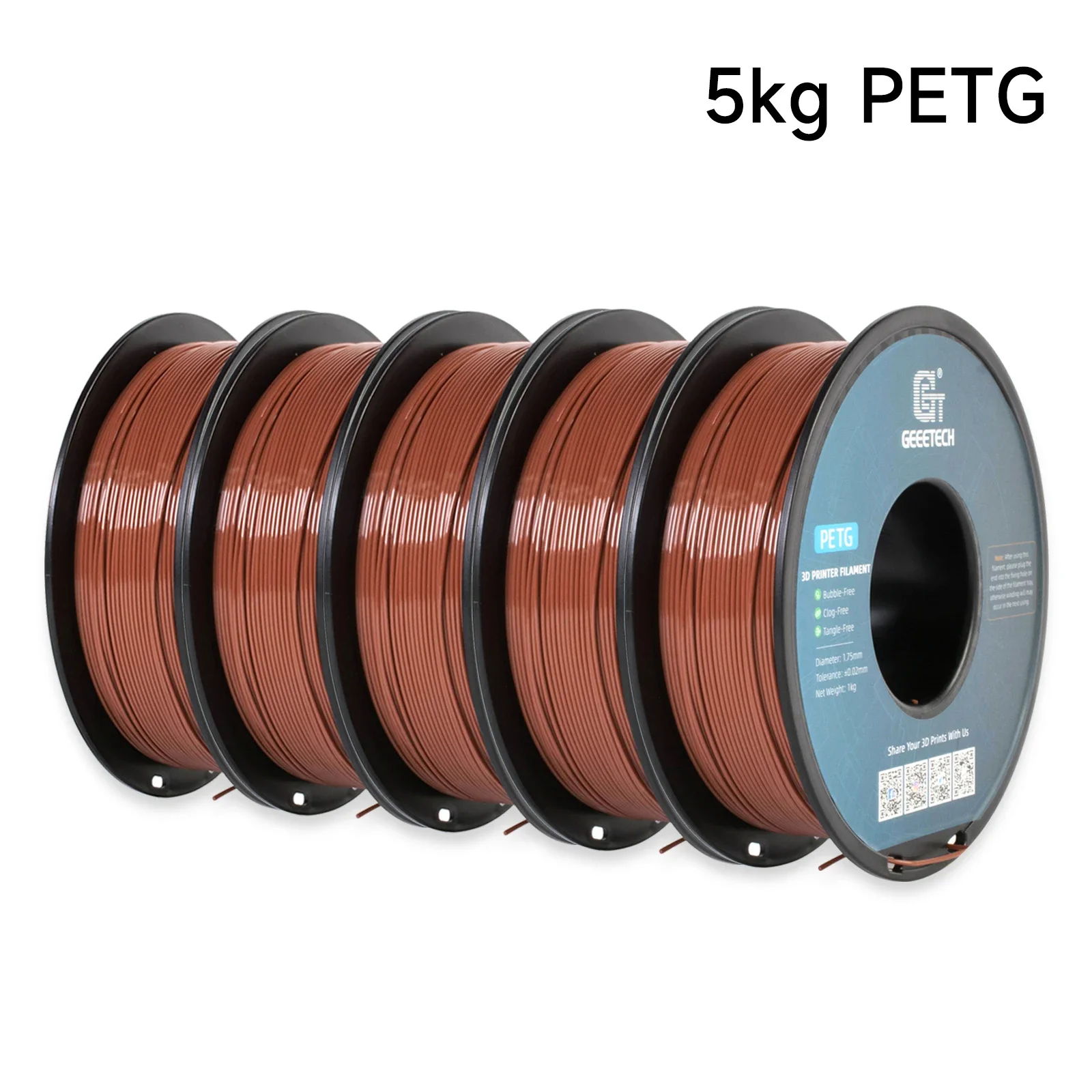 Filament GEEETECH PETG Brązowy (BROWN)