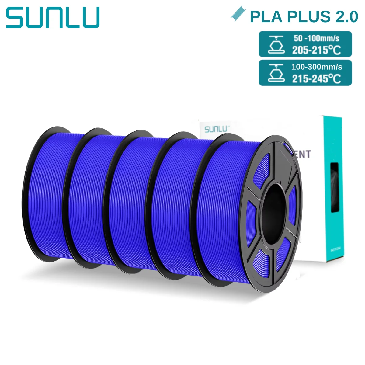 Filament SUNLU PLA Plus Niebieski (BLUE)