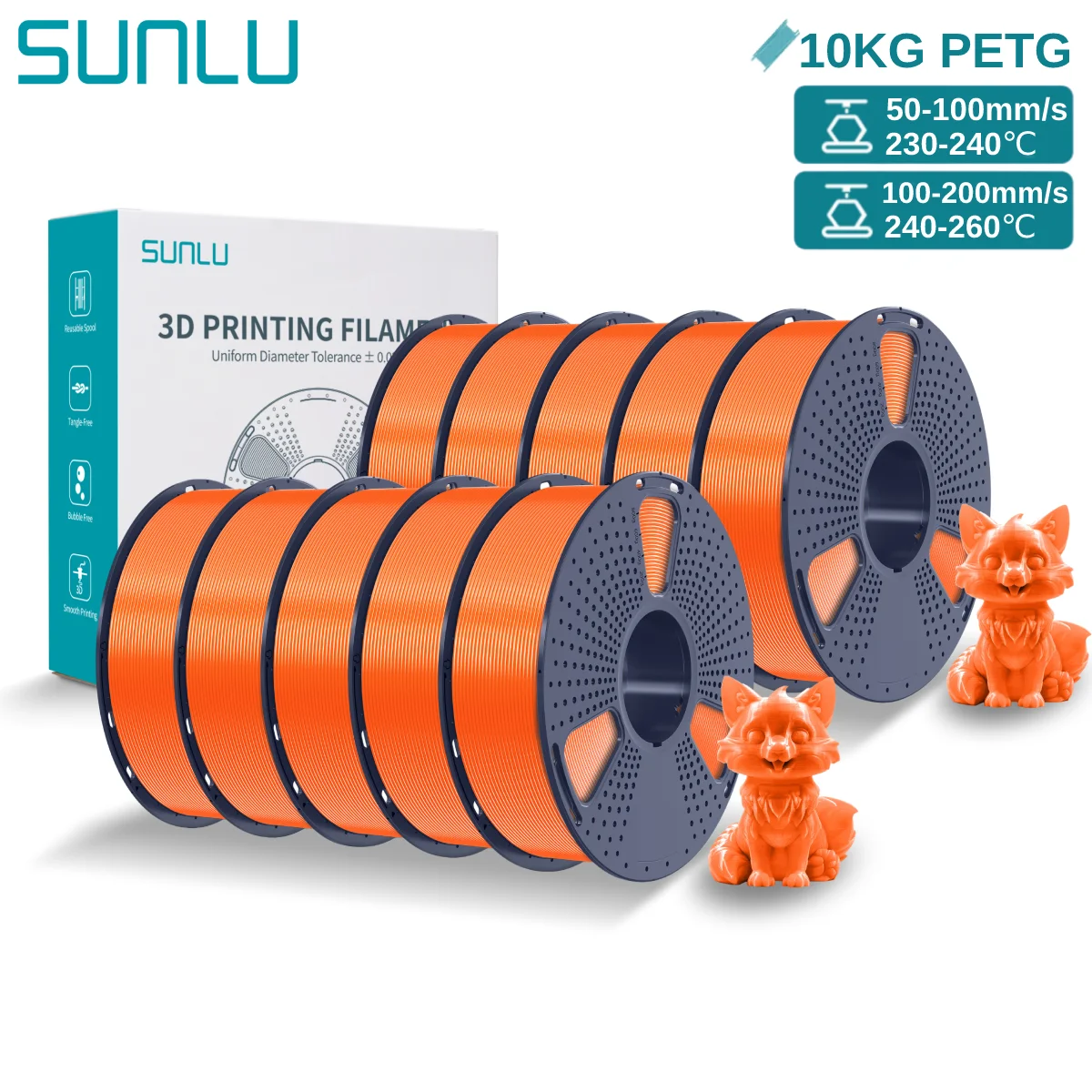 Filament SUNLU PETG Pomarańczowy (ORANGE)