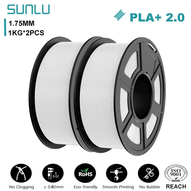 Filament SUNLU PLA Plus Biały (WHITE)