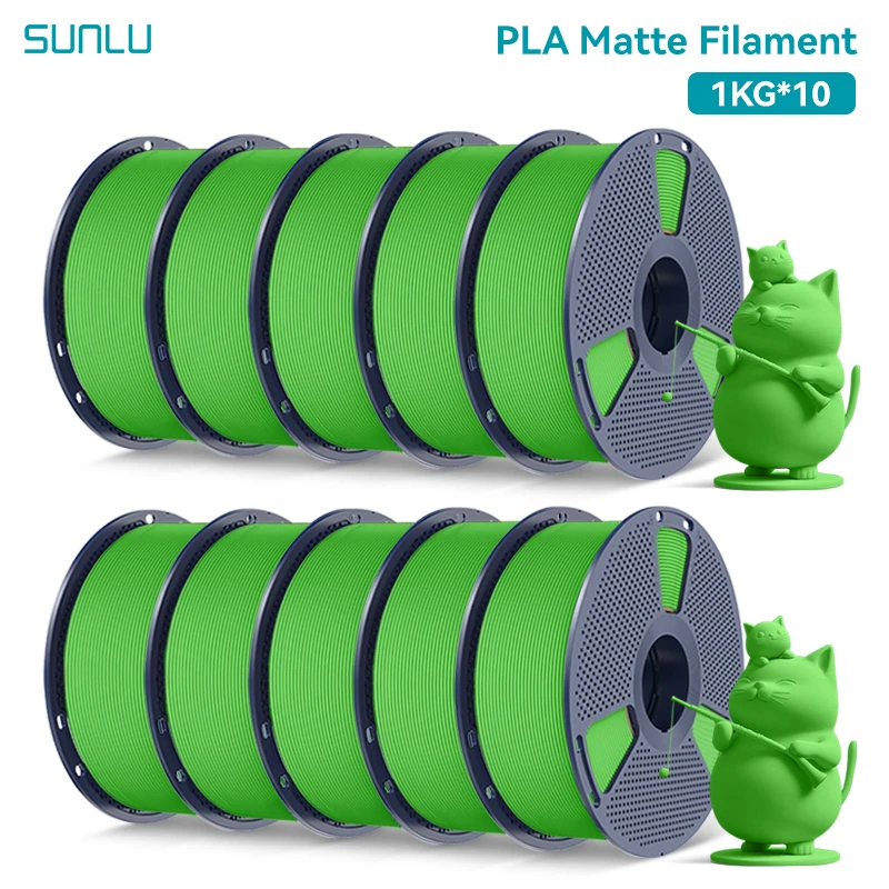 Filament SUNLU PLA Zielony Matowy (GREEN MATTE)