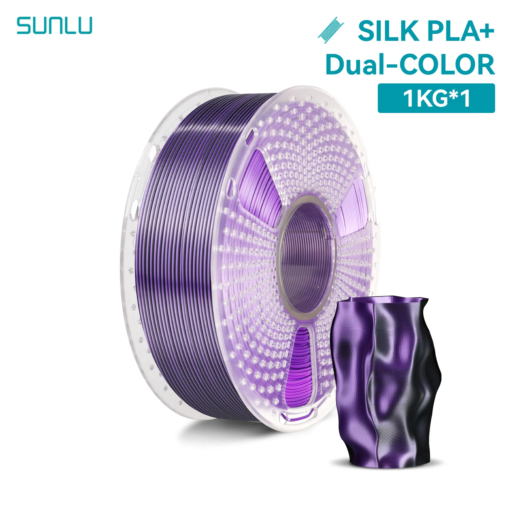 Filament SUNLU PLA Fioletowy Dwukolorowy Jedwabny (PURPLE DUAL SILK)