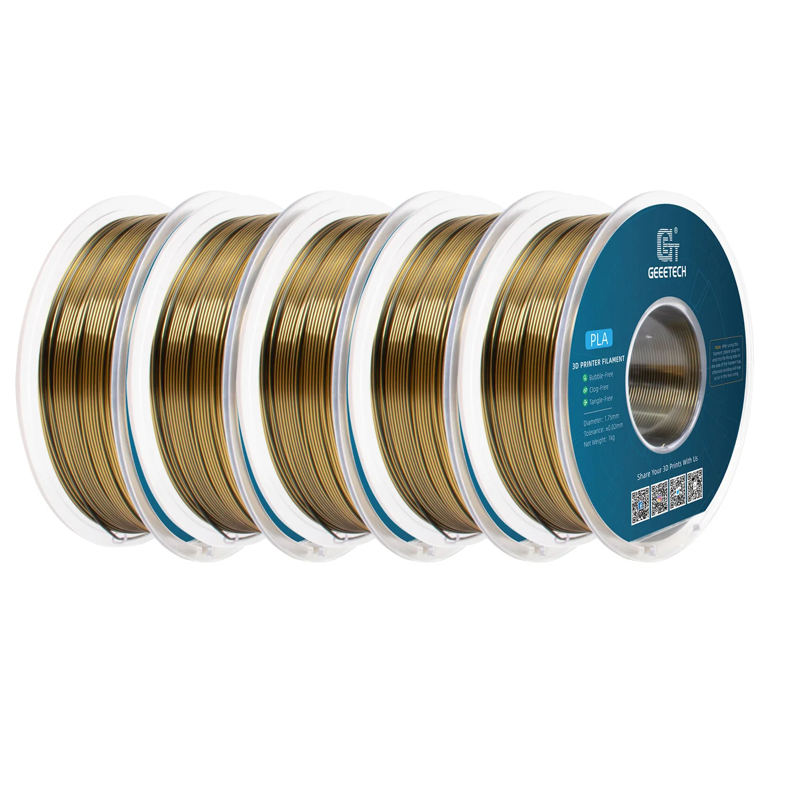 Filament GEEETECH PLA  Dwukolorowy Jedwabny (DUAL SILK)