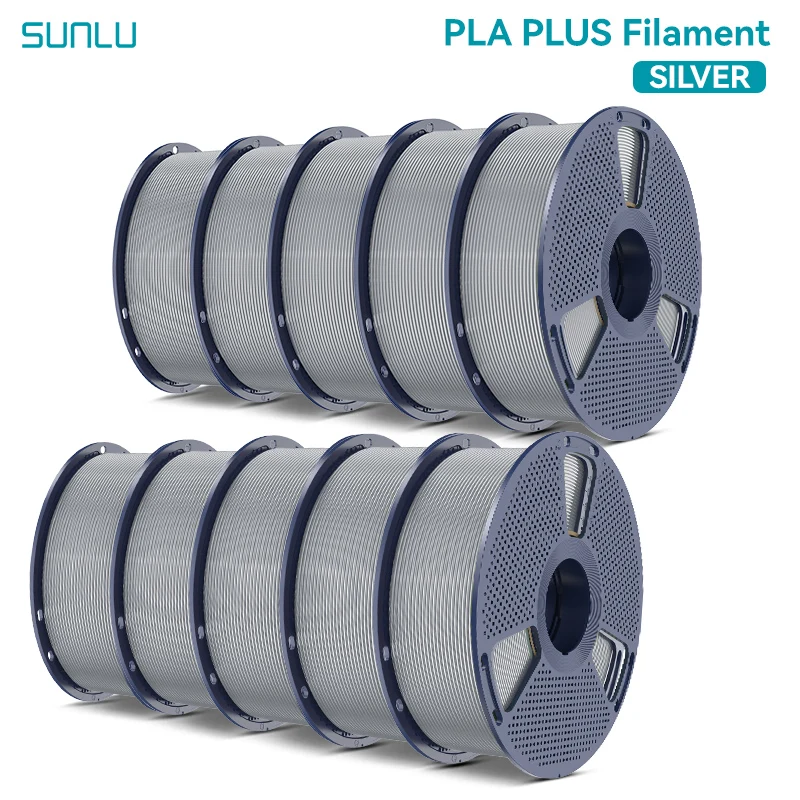 Filament SUNLU PLA Plus Srebrny (SILVER)