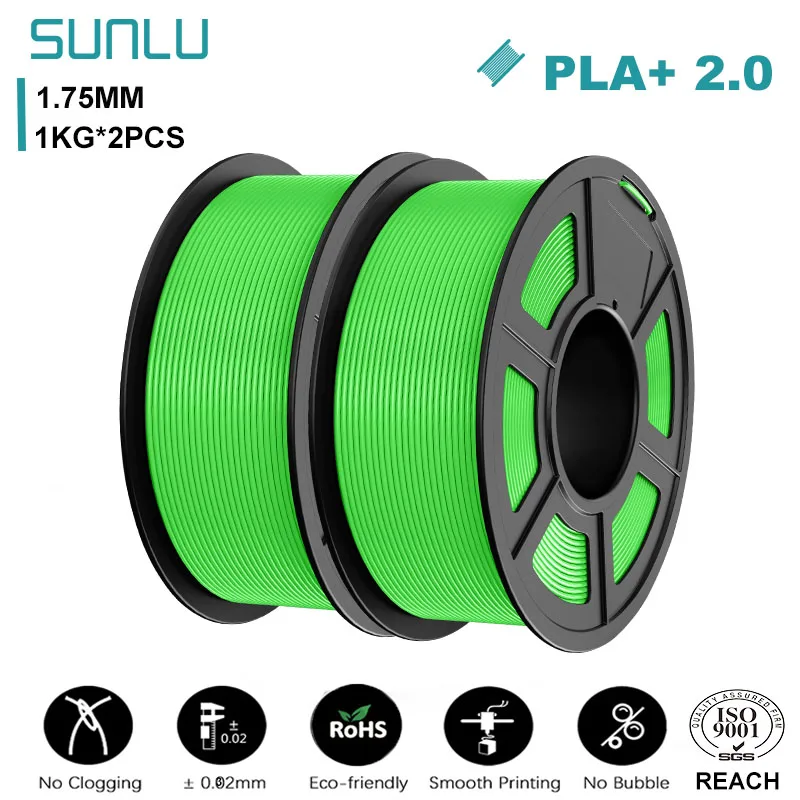 Filament SUNLU PLA Plus Zielony (GREEN)